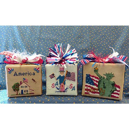 Stickvorlage The Stitchworks - Little Bits - July Patriotic