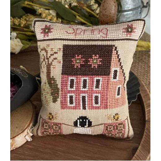 Stickvorlage Mani Di Donna - Seasonal Saltbox House - Spring