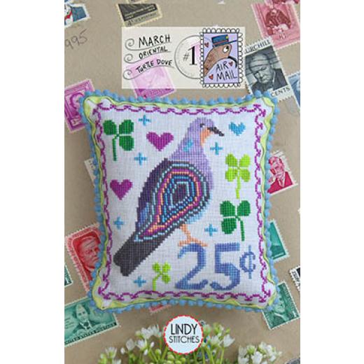 March Oriental Turtle Dove - Lindy Stitches (Stickvorlage)