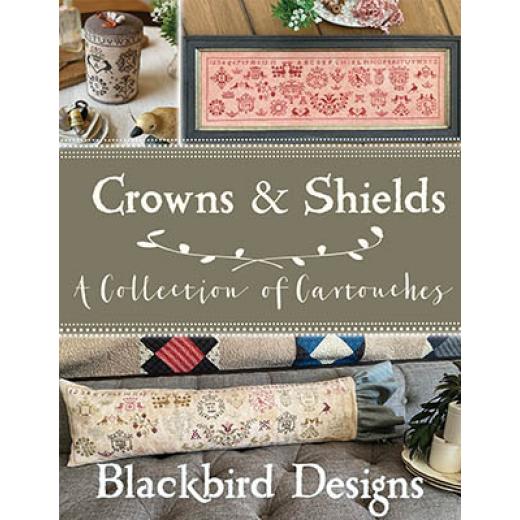 Stickvorlage Blackbird Designs - Crowns & Shields