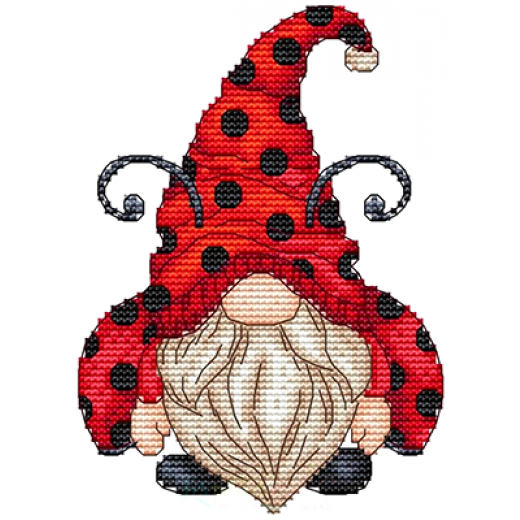 Ladybug Gnome - Les Petites Croix De Lucie (Stickvorlage)