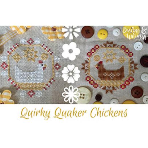 Stickvorlage Darling & Whimsy Designs - Quirky Quaker - Chickens