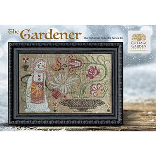 Snowman Collector 6 - The Gardener - Cottage Garden Samplings (Stickvorlage)