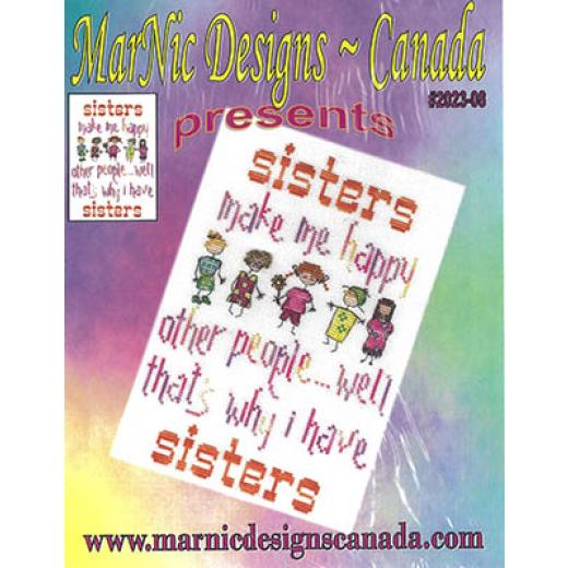 Stickvorlage MarNic Designs - Sisters Make Me Happy