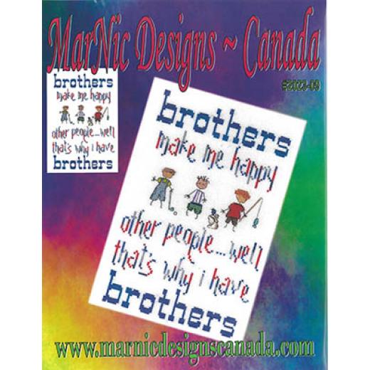 Stickvorlage MarNic Designs - Brothers Make Me Happy