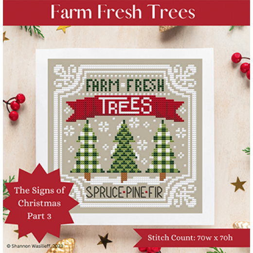 Stickvorlage Shannon Christine Designs - Farm Fresh Trees