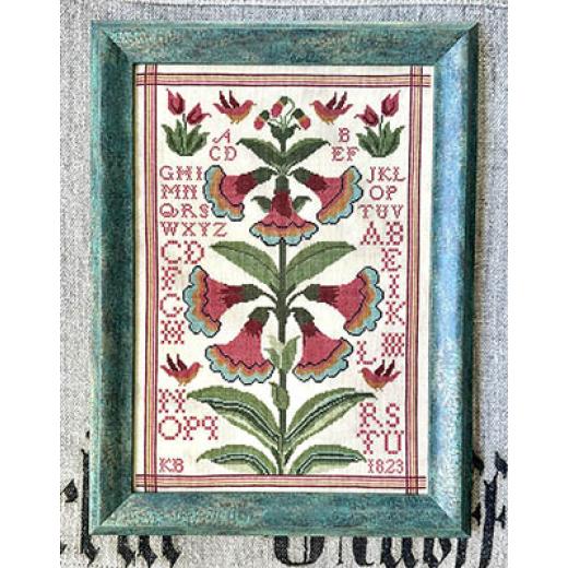 Stickvorlage Kathy Barrick - Fraktur Flowers