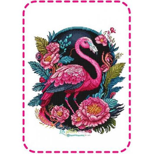 Stickvorlage Les Petites Croix De Lucie - Flamingo Tropical