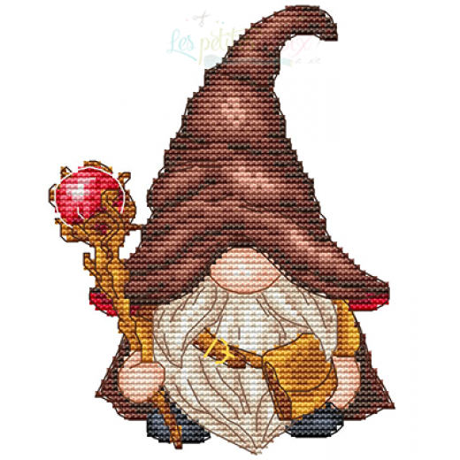 Wizard Gnome - Les Petites Croix De Lucie (Stickvorlage)