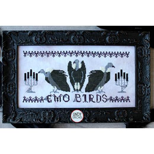 Stickvorlage Lindy Stitches - Emo Birds