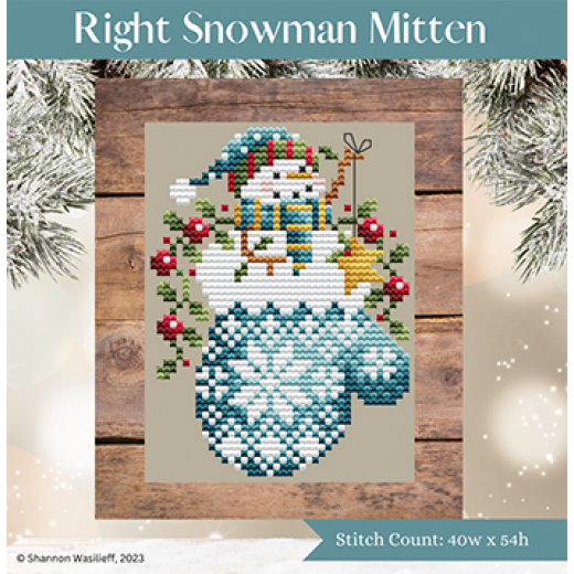 Stickvorlage Shannon Christine Designs - Right Snowman Mitten