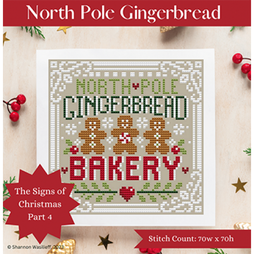 Stickvorlage Shannon Christine Designs - North Pole Gingerbread