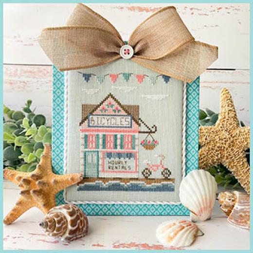 Stickvorlage Country Cottage Needleworks - Beach Boardwalk - Bike Shop