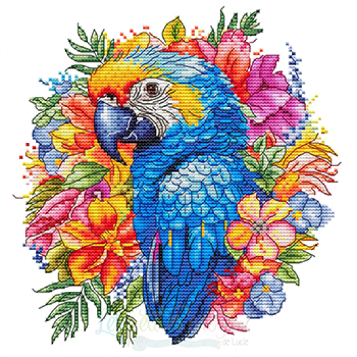 Tropical Parrot - Les Petites Croix De Lucie (Stickvorlage)