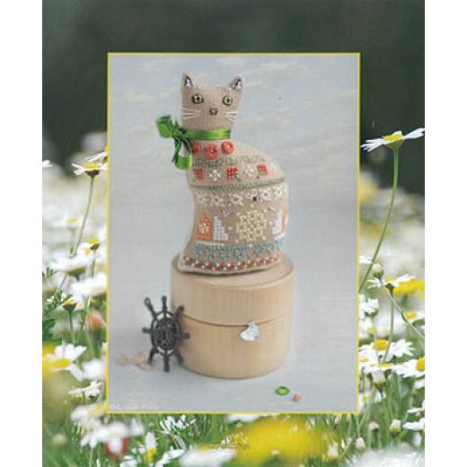Stickvorlage Cotton Pixels - 3D Summer Cat