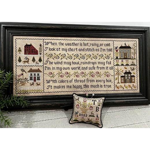 Stickvorlage The Scarlett House - Sampler For All Seasons