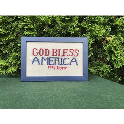 Stickvorlage Poppy Kreations - God Bless America My Home