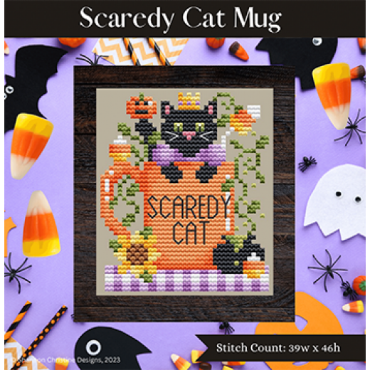 Stickvorlage Shannon Christine Designs - Scaredy Cat Mug