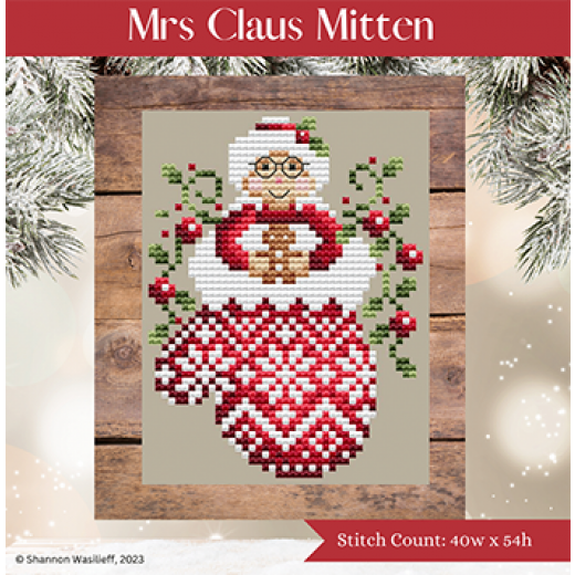 Stickvorlage Shannon Christine Designs - Mrs Claus Mitten