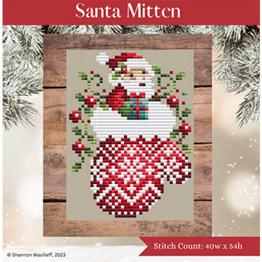 Stickvorlage Shannon Christine Designs - Santa Mitten