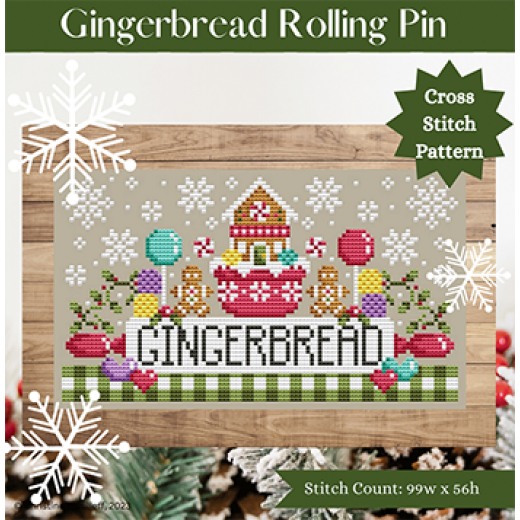 Stickvorlage Shannon Christine Designs - Gingerbread Rolling Pin