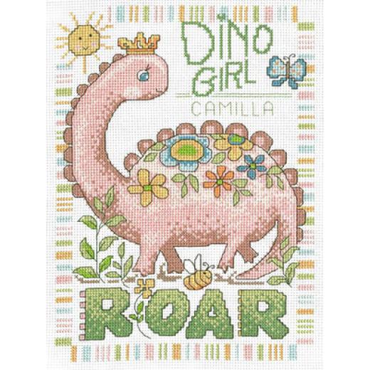 Dino Girl Birth Record - Imaginating (Stickvorlage)
