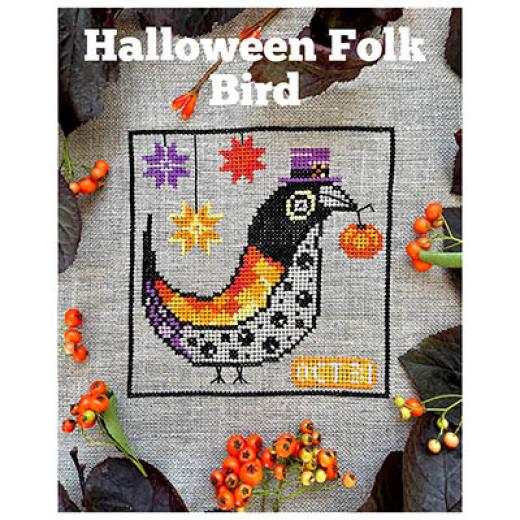 Stickvorlage Yasmins Made With Love - Halloween Folk Bird