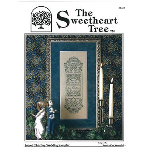 Stickvorlage The Sweetheart Tree - Joined This Day Wedding Sampler (includes paillettes)