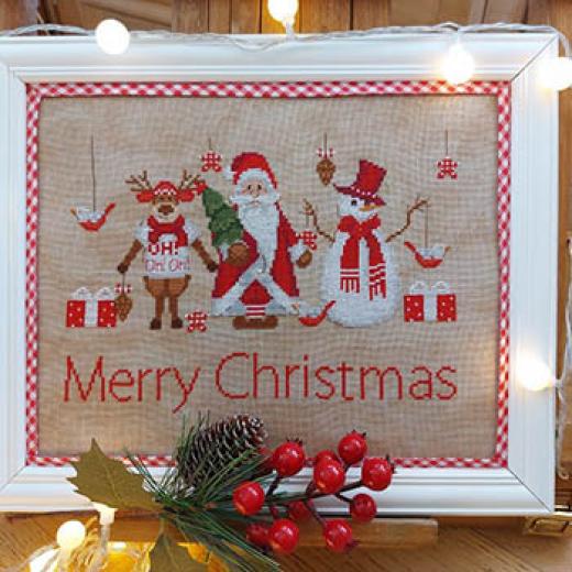 Foto Di Gruppo Merry Christmas - Serenita Di Campagna (Stickvorlage)
