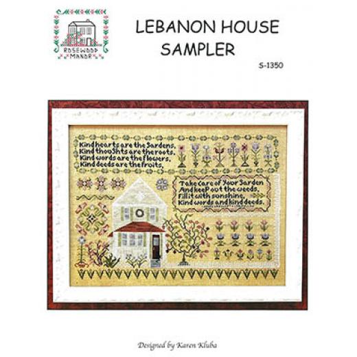 Stickvorlage Rosewood Manor Designs - Lebanon House Sampler