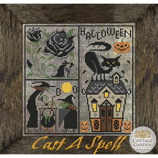 Stickvorlage Cottage Garden Samplings - Cast A Spell