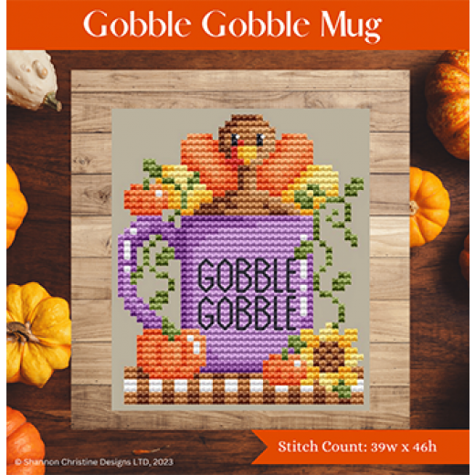 Stickvorlage Shannon Christine Designs - Gobble Gobble Mug