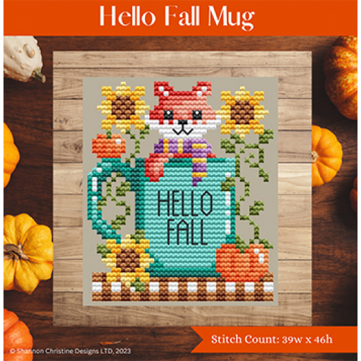 Stickvorlage Shannon Christine Designs - Hello Fall Mug