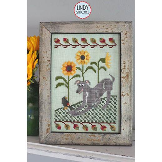 Stickvorlage Lindy Stitches - Romping In The Sunflowers