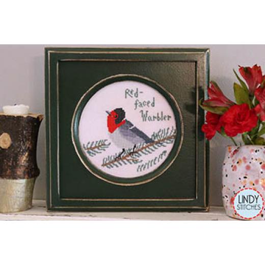 Stickvorlage Lindy Stitches - Red-Faced Warbler