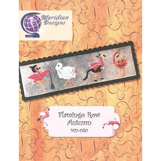 Stickvorlage Meridian Designs - Flamingo Row - Autumn