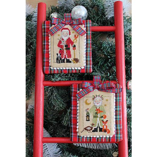 Stickvorlage Cosford Rise Stitchery - Father Christmas And Uncle Holly