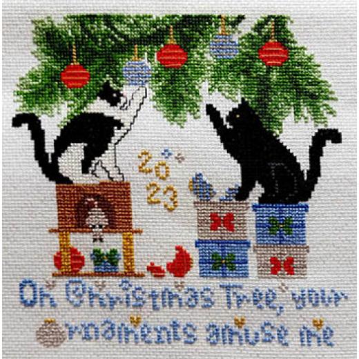 Stickvorlage Sister Lou Stitches - Kitty Christmas (Ausverkauf)