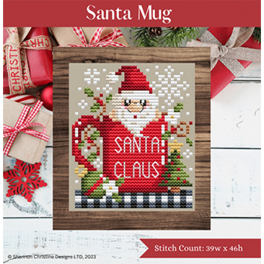 Stickvorlage Shannon Christine Designs - Santa Mug