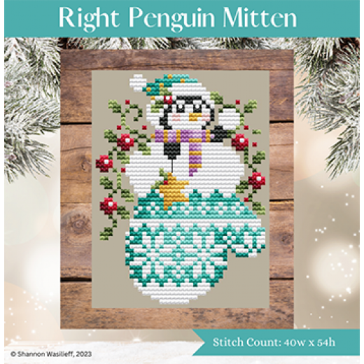 Stickvorlage Shannon Christine Designs - Right Penguin Mitten