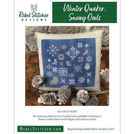 Stickvorlage Rebel Stitcher Designs - Winter Quaker - Snowy Owls
