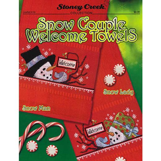Stickvorlage Stoney Creek Collection - Snow Couple Welcome Towels