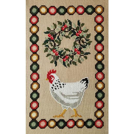Stickvorlage The Artsy Housewife - Christmas Chicken
