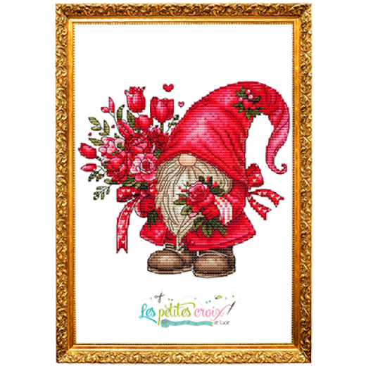 Valentine Gnome - Les Petites Croix De Lucie (Stickvorlage)