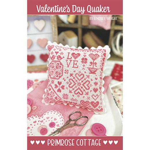 Stickvorlage Primrose Cottage Stitches - Valentines Day Quaker