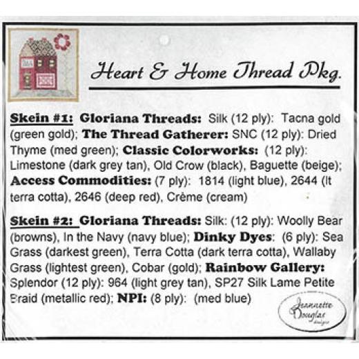 Embellishment Pack Heart & Home Thread Package