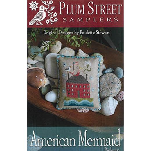 Stickvorlage Plum Street Samplers - American Mermaid Pincushion