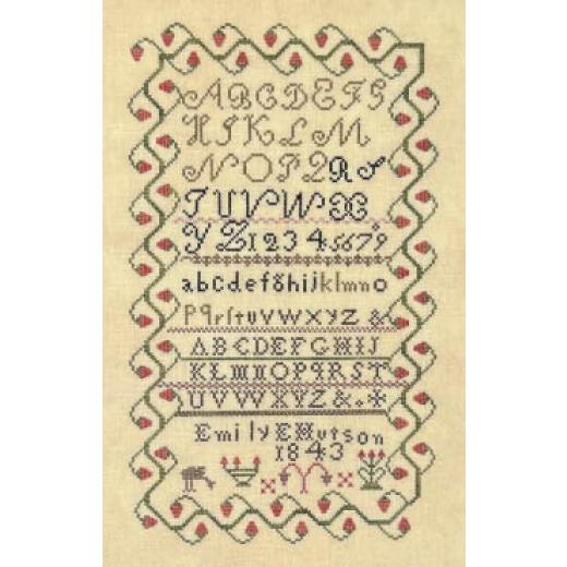Stickvorlage Queenstown Sampler Designs - Emily E. Hutson 1843