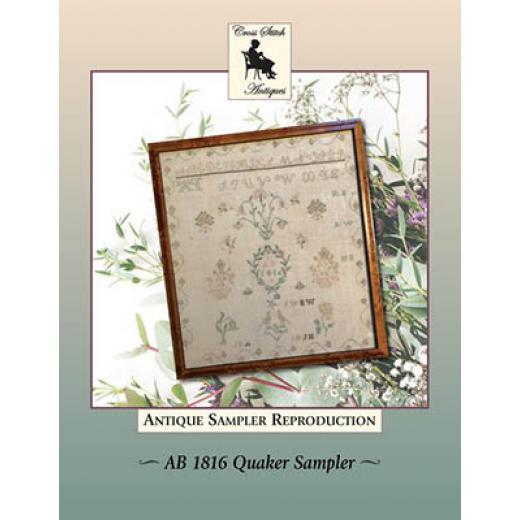 Stickvorlage Cross Stitch Antiques - AB 1816 Quaker Sampler