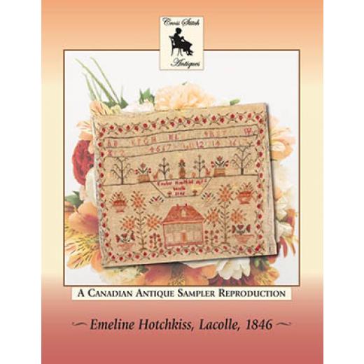 Stickvorlage Cross Stitch Antiques - Emeline Hotchkiss, Lacolle, 1846